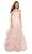 La Femme - 27224 Off-Shoulder Pleated A-Line Gown Prom Dresses 00 / Blush