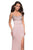 La Femme - 27274 Beaded Halter Sheath Satin Dress Special Occasion Dress