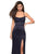 La Femme - 27274 Beaded Halter Sheath Satin Dress Special Occasion Dress