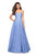 La Femme - 27284 Sweetheart Lace Organza Ballgown Special Occasion Dress 00 / Cloud Blue