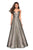 La Femme - 27322 Plunging Sweetheart Pleated Ballgown Special Occasion Dress 00 / Gold/Black