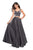 La Femme - 27444 Two-Piece Sweetheart Bodice A-Line Gown Special Occasion Dress 00 / Gunmetal