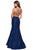 La Femme - 27452 Strappy Two Piece Halter Trumpet Gown Evening Dresses