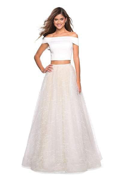 La Femme - 27478 Two Piece Off-Shoulder Tulle Ballgown