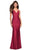 La Femme - 27501 Ruched Sweetheart Jersey Trumpet Dress Evening Dresses 00 / Burgundy