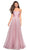 La Femme - 27515 Strapless Sweetheart Metallic Chiffon Prom Dress Bridesmaid Dresses 00 / Mauve