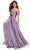 La Femme - 27515 Strapless Sweetheart Metallic Chiffon Prom Dress Bridesmaid Dresses 00 / Orchid