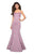 La Femme - 27524 Modified Scoop Jersey Trumpet Dress Bridesmaid Dresses 00 / Mauve