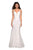 La Femme - 27560 Plunging Sweetheart Strappy Mermaid Dress Special Occasion Dress 00 / White