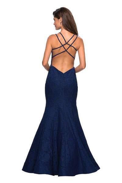 La Femme - 27560 Plunging Sweetheart Strappy Mermaid Dress