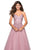 La Femme - 27569 Floral Embellished V-Neck Ballgown Special Occasion Dress