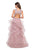 La Femme - 27570 Plunging V-Neck Layered A-Line Dress Special Occasion Dress