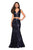 La Femme - 27590 Fully Sequined Deep V-neck Trumpet Dress Special Occasion Dress