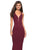 La Femme - 27637 Strappy Plunging Halter Evening Dress Special Occasion Dress