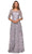 La Femme - 27854 Embroidered Lace Quarter Sleeve A-Line Dress Mother of the Bride Dresses