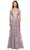 La Femme - 27870 Short Sleeve Lace Overlaid A-Line Dress Mother of the Bride Dresses 4 / Antique Blush