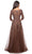 La Femme - 27908 Floral Lace V-Neck A-line Gown Mother of the Bride Dresses