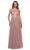 La Femme - 27920 Lace Bateau Tulle A-line Gown Mother of the Bride Dresses 2 / Mauve