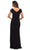 La Femme - 28026 Bateau Neck Cap Sleeve Sleek Jersey Long Dress Mother of the Bride Dresses