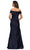La Femme - 28047 Off Shoulder Pleated Trumpet Dress Mother of the Bride Dresses
