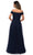 La Femme - 28051 Crystal Beaded Tulle Off Shoulder A-Line Gown Mother of the Bride Dresses