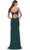 La Femme - 28079 Long Surplice High Slit Jersey Gown Evening Dresses