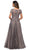 La Femme - 28091 Floral Appliqued A-Line Evening Dress Mother of the Bride Dresses