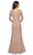 La Femme - 28099 V Neck Floral Lace Trumpet Evening Dress Mother of the Bride Dresses