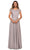 La Femme - 28100 Lace Jewel Neck A-Line Dress Mother of the Bride Dresses 2 / Silver