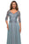 La Femme - 28106 Floral Lace Appliqued Bodice A-Line Gown Mother of the Bride Dresses