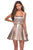 La Femme - 28181 Metallic Scoop A-Line Cocktail Dress Homecoming Dresses
