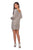 La Femme - 28194 Long Sleeve Sequins Embellished Slip Dress Party Dresses