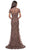 La Femme - 28195 Scallop Drape Lace Short Sleeve Dress Mother of the Bride Dresses