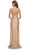 La Femme - 28206 Long Crisscross Strapped High Slit Sheath Gown Evening Dresses