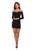La Femme - 28212 Long Sleeve Fitted Short Dress Cocktail Dresses