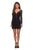 La Femme - 28233 Plunging V-Neck Lace Sheath Dress Cocktail Dresses 00 / Black
