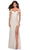 La Femme - 28301 Stretch Lace Off-Shoulder Sheath Dress With Slit Prom Dresses In White
