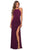 La Femme - 28302 Halter Neck Jersey Sheath Dress Prom Dresses 00 / Dark Berry
