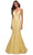 La Femme - 28355 Plunging V-Neck Trumpet Gown Formal Gowns