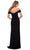 La Femme - 28389 Notched Off Shoulder Ruched Fitted Jersey Dress Bridesmaid Dresses