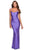 La Femme - 28398 Ruched Scoop Sheath Dress Bridesmaid Dresses 00 / Periwinkle