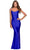 La Femme - 28398 Ruched Scoop Sheath Dress Bridesmaid Dresses 00 / Royal Blue