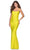La Femme - 28398 Ruched Scoop Sheath Dress Bridesmaid Dresses 00 / Yellow