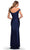 La Femme - 28450 Off Shoulder Ruched Jersey Sheath Dress Bridesmaid Dresses