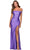La Femme - 28506 Off Shoulder Tie Low-Cut Open Back Jersey Prom Dress Prom Dresses 00 / Periwinkle