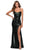 La Femme - 28514 Crisscross Open Back Halter Neck Sequin Evening Gown Evening Dresses 00 / Emerald