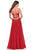 La Femme - 28522 Halter Strappy A-Line Gown with Slit Prom Dresses