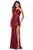 La Femme - 28529 Sequined Halter Neck Sheath Dress Prom Dresses 00 / Red