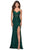 La Femme - 28534 Lace Plunging V-neck Sheath Dress Evening Dresses 00 / Emerald