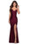 La Femme - 28536 Ruched Bow Bodice High Slit Dress Prom Dresses